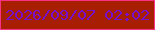 文字の大きさ：3、枠の色：f63186、背景の色：a71e03、文字の色：7811cb 無料ブログパーツのブログ時計
