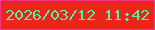 文字の大きさ：5、枠の色：f63588、背景の色：eb251a、文字の色：57efa2 無料ブログパーツのブログ時計