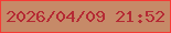 文字の大きさ：3、枠の色：f63a35、背景の色：c68a68、文字の色：b52a34 無料ブログパーツのブログ時計