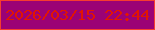 文字の大きさ：5、枠の色：f63d2f、背景の色：9b0275、文字の色：e21502 無料ブログパーツのブログ時計