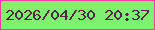 文字の大きさ：4、枠の色：f63d9d、背景の色：7ef170、文字の色：522742 無料ブログパーツのブログ時計