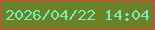 文字の大きさ：2、枠の色：f63e41、背景の色：6c8229、文字の色：71efb6 無料ブログパーツのブログ時計