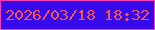 文字の大きさ：2、枠の色：f63eb6、背景の色：370aeb、文字の色：fa5350 無料ブログパーツのブログ時計