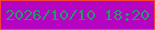 文字の大きさ：2、枠の色：f64139、背景の色：b403c1、文字の色：2b946c 無料ブログパーツのブログ時計