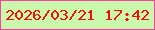 文字の大きさ：2、枠の色：f641a3、背景の色：c9f8ad、文字の色：f70f0b 無料ブログパーツのブログ時計
