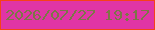 文字の大きさ：1、枠の色：f64218、背景の色：e035a5、文字の色：7c7747 無料ブログパーツのブログ時計
