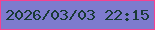 文字の大きさ：5、枠の色：f64291、背景の色：7e7bce、文字の色：193a35 無料ブログパーツのブログ時計