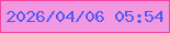 文字の大きさ：1、枠の色：f6439e、背景の色：f198e0、文字の色：5059f4 無料ブログパーツのブログ時計
