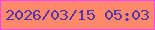 文字の大きさ：4、枠の色：f643fa、背景の色：ff896a、文字の色：5633a8 無料ブログパーツのブログ時計