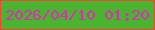 文字の大きさ：5、枠の色：f64533、背景の色：4ab330、文字の色：e12ab7 無料ブログパーツのブログ時計