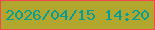 文字の大きさ：1、枠の色：f64851、背景の色：b2a72e、文字の色：059e97 無料ブログパーツのブログ時計