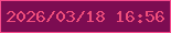 文字の大きさ：5、枠の色：f64a8c、背景の色：7c0c52、文字の色：ee4d7b 無料ブログパーツのブログ時計