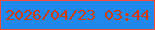文字の大きさ：1、枠の色：f64b37、背景の色：2088ea、文字の色：ce3c0d 無料ブログパーツのブログ時計