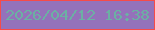 文字の大きさ：5、枠の色：f64b49、背景の色：9472ba、文字の色：6bb0a3 無料ブログパーツのブログ時計