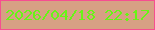 文字の大きさ：5、枠の色：f64e90、背景の色：d7a084、文字の色：67f516 無料ブログパーツのブログ時計