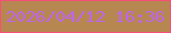 文字の大きさ：5、枠の色：f64f78、背景の色：b68750、文字の色：c066ea 無料ブログパーツのブログ時計