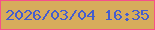 文字の大きさ：2、枠の色：f6508b、背景の色：d7ac5c、文字の色：445dce 無料ブログパーツのブログ時計