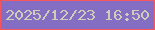 文字の大きさ：4、枠の色：f6565c、背景の色：836ec4、文字の色：cfccb9 無料ブログパーツのブログ時計