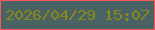 文字の大きさ：1、枠の色：f6585b、背景の色：496364、文字の色：8b881b 無料ブログパーツのブログ時計