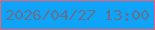 文字の大きさ：3、枠の色：f6606b、背景の色：0ea4fa、文字の色：63708e 無料ブログパーツのブログ時計