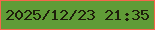 文字の大きさ：1、枠の色：f6664c、背景の色：609c37、文字の色：1e1e0b 無料ブログパーツのブログ時計