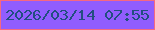 文字の大きさ：2、枠の色：f66881、背景の色：915dfe、文字の色：224e80 無料ブログパーツのブログ時計