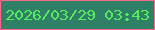 文字の大きさ：5、枠の色：f6698b、背景の色：308068、文字の色：56ec5f 無料ブログパーツのブログ時計
