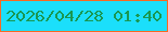 文字の大きさ：4、枠の色：f66a23、背景の色：1bdffb、文字の色：199752 無料ブログパーツのブログ時計