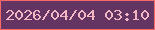 文字の大きさ：3、枠の色：f66b68、背景の色：643462、文字の色：f2b7c4 無料ブログパーツのブログ時計
