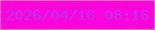文字の大きさ：4、枠の色：f66db7、背景の色：fc04db、文字の色：be32ea 無料ブログパーツのブログ時計