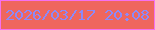 文字の大きさ：1、枠の色：f670ef、背景の色：ef665e、文字の色：8c89f9 無料ブログパーツのブログ時計