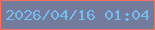 文字の大きさ：1、枠の色：f67262、背景の色：747c9c、文字の色：75baf0 無料ブログパーツのブログ時計