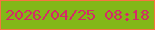 文字の大きさ：1、枠の色：f67440、背景の色：83b718、文字の色：d42a68 無料ブログパーツのブログ時計