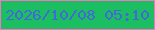 文字の大きさ：2、枠の色：f674c3、背景の色：1bbf62、文字の色：4468d5 無料ブログパーツのブログ時計