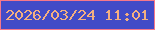 文字の大きさ：1、枠の色：f6788a、背景の色：424bc7、文字の色：f4af80 無料ブログパーツのブログ時計