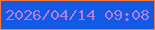 文字の大きさ：3、枠の色：f6793b、背景の色：125ae6、文字の色：b27de5 無料ブログパーツのブログ時計