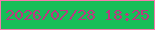 文字の大きさ：4、枠の色：f679ad、背景の色：17be58、文字の色：bd3681 無料ブログパーツのブログ時計