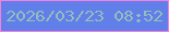 文字の大きさ：3、枠の色：f67edc、背景の色：617ee9、文字の色：92bfbd 無料ブログパーツのブログ時計