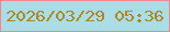 文字の大きさ：1、枠の色：f6848d、背景の色：abdde7、文字の色：ac8720 無料ブログパーツのブログ時計