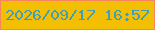 文字の大きさ：1、枠の色：f68660、背景の色：f3bf03、文字の色：439db6 無料ブログパーツのブログ時計