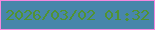 文字の大きさ：1、枠の色：f688df、背景の色：4886aa、文字の色：519332 無料ブログパーツのブログ時計