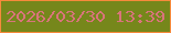 文字の大きさ：4、枠の色：f68a3b、背景の色：76871b、文字の色：d9747b 無料ブログパーツのブログ時計