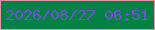 文字の大きさ：2、枠の色：f68ca8、背景の色：008247、文字の色：6e54d2 無料ブログパーツのブログ時計