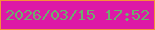 文字の大きさ：5、枠の色：f68f39、背景の色：dd19a6、文字の色：6daf6d 無料ブログパーツのブログ時計