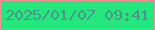 文字の大きさ：5、枠の色：f68f97、背景の色：25e77e、文字の色：49958a 無料ブログパーツのブログ時計
