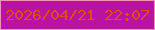 文字の大きさ：3、枠の色：f690c3、背景の色：b9149f、文字の色：e24b16 無料ブログパーツのブログ時計
