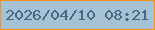 文字の大きさ：5、枠の色：f69118、背景の色：a6c2d4、文字の色：486786 無料ブログパーツのブログ時計