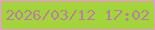 文字の大きさ：4、枠の色：f691ec、背景の色：a3d43c、文字の色：b980a1 無料ブログパーツのブログ時計