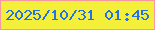 文字の大きさ：2、枠の色：f697a5、背景の色：f4f03a、文字の色：2571eb 無料ブログパーツのブログ時計