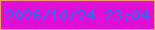 文字の大きさ：1、枠の色：f69870、背景の色：e00fd8、文字の色：2f6bef 無料ブログパーツのブログ時計
